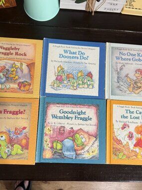 Lot of 6 Vintage Fraggle Rock Weekly Reader Books Hardcover Jim Henson 1980s